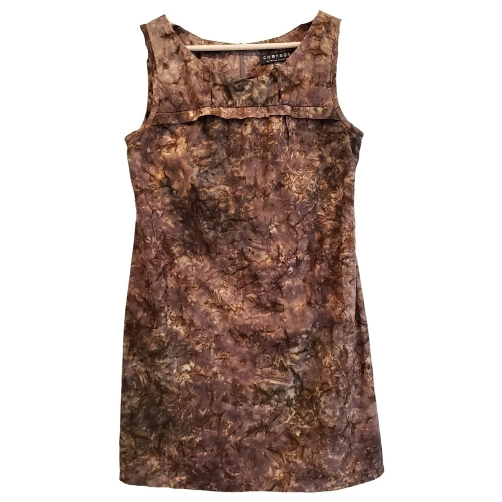 Comrags Injection Print Midi Sheath Dress Ruffle Details  Made in Canada NWOT - Picture 3 of 15